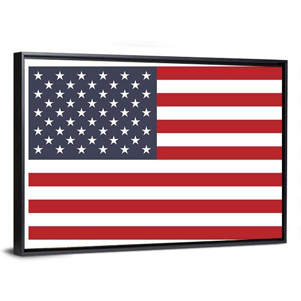 American Flag Canvas Wall Art-3 Horizontal-Gallery Wrap-25" x 16"-Tiaracle