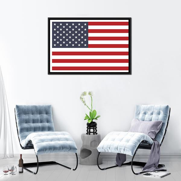 American Flag Canvas Wall Art-3 Horizontal-Gallery Wrap-25" x 16"-Tiaracle