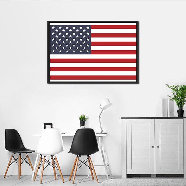 American Flag Canvas Wall Art-3 Horizontal-Gallery Wrap-25" x 16"-Tiaracle