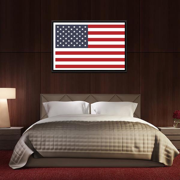American Flag Canvas Wall Art-3 Horizontal-Gallery Wrap-25" x 16"-Tiaracle