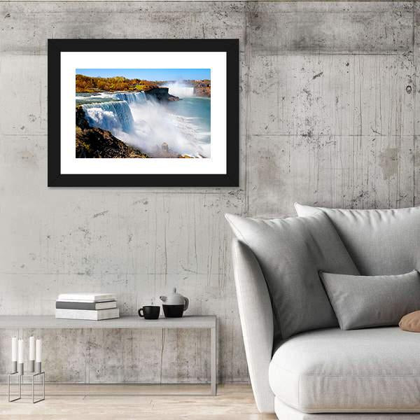 American Side Of Niagara Falls Canvas Wall Art-3 Horizontal-Gallery Wrap-25" x 16"-Tiaracle