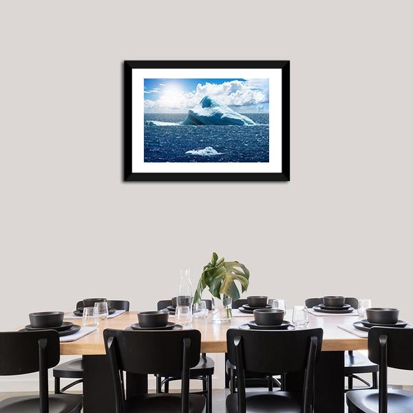 Antarctic Ice Island In Atlantic Ocean Canvas Wall Art-3 Horizontal-Gallery Wrap-25" x 16"-Tiaracle