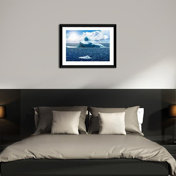 Antarctic Ice Island In Atlantic Ocean Canvas Wall Art-3 Horizontal-Gallery Wrap-25" x 16"-Tiaracle