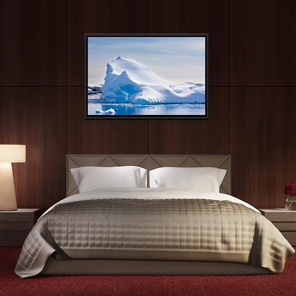 Antarctic Iceberg In The Snow Canvas Wall Art-3 Horizontal-Gallery Wrap-25" x 16"-Tiaracle