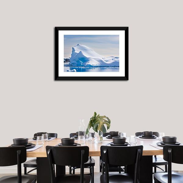 Antarctic Iceberg In The Snow Canvas Wall Art-3 Horizontal-Gallery Wrap-25" x 16"-Tiaracle