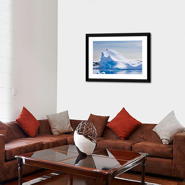 Antarctic Iceberg In The Snow Canvas Wall Art-3 Horizontal-Gallery Wrap-25" x 16"-Tiaracle