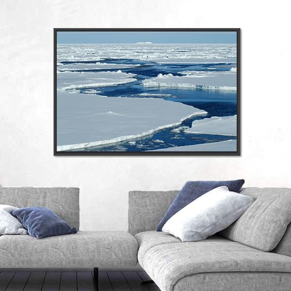 Antarctic Pack Ice Canvas Wall Art-3 Horizontal-Gallery Wrap-25" x 16"-Tiaracle