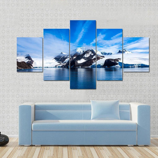 Antarctica Natural Beauty Canvas Wall Art-5 Star-Gallery Wrap-62" x 32"-Tiaracle