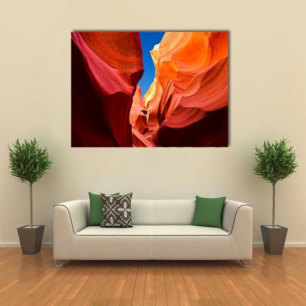 Antelope Canyon Arizona Canvas Wall Art-1 Piece-Gallery Wrap-48" x 32"-Tiaracle