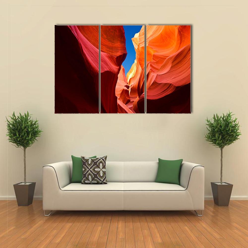 Antelope Canyon Arizona Canvas Wall Art-3 Horizontal-Gallery Wrap-37" x 24"-Tiaracle