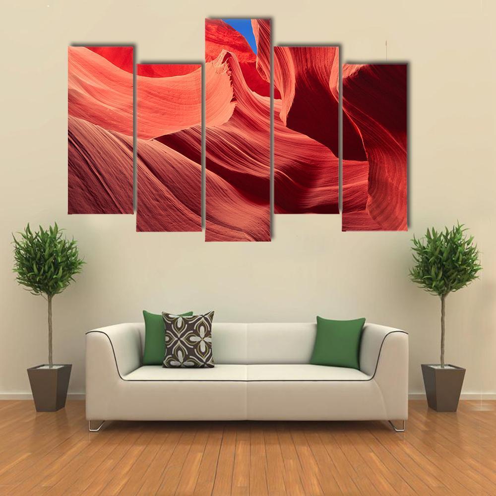 Antelope Canyon Grand Canyon Arizona Canvas Wall Art-5 Pop-Gallery Wrap-47" x 32"-Tiaracle