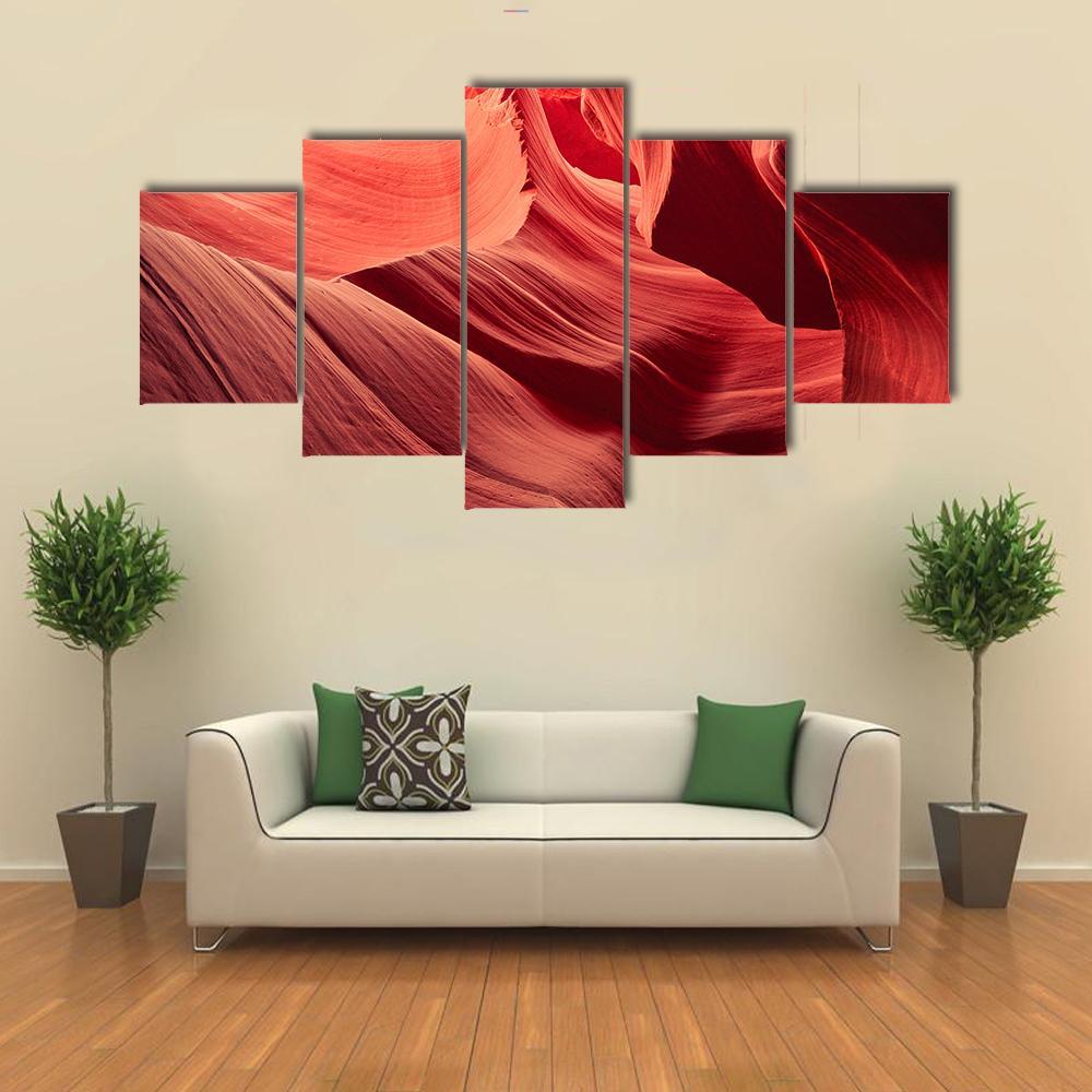 Antelope Canyon Grand Canyon Arizona Canvas Wall Art-5 Star-Gallery Wrap-62" x 32"-Tiaracle