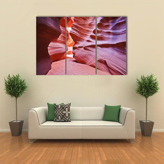 Antelope Canyon USA Canvas Wall Art-3 Horizontal-Gallery Wrap-37" x 24"-Tiaracle