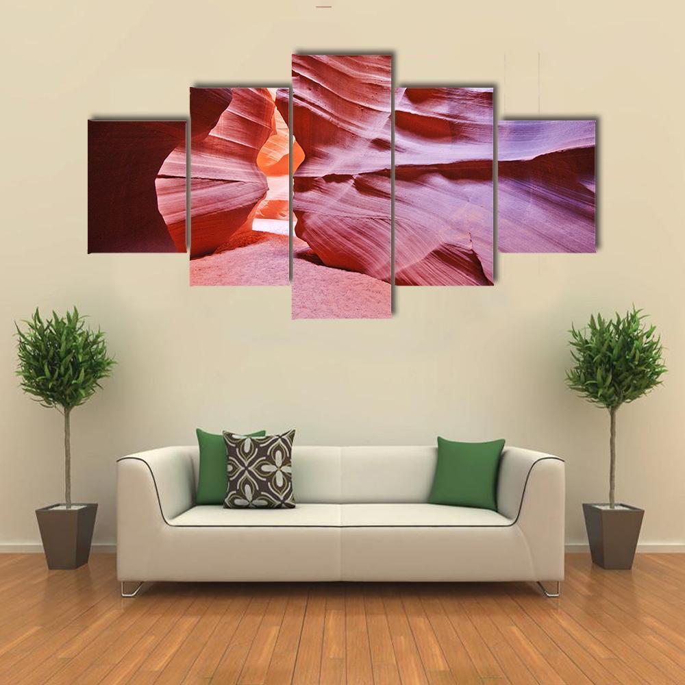 Antelope Canyon USA Canvas Wall Art-5 Star-Gallery Wrap-62" x 32"-Tiaracle