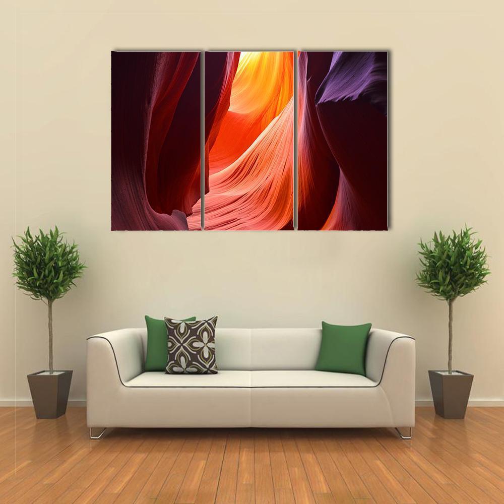 Antelope Grand Canyon Arizona Canvas Wall Art-3 Horizontal-Gallery Wrap-37" x 24"-Tiaracle