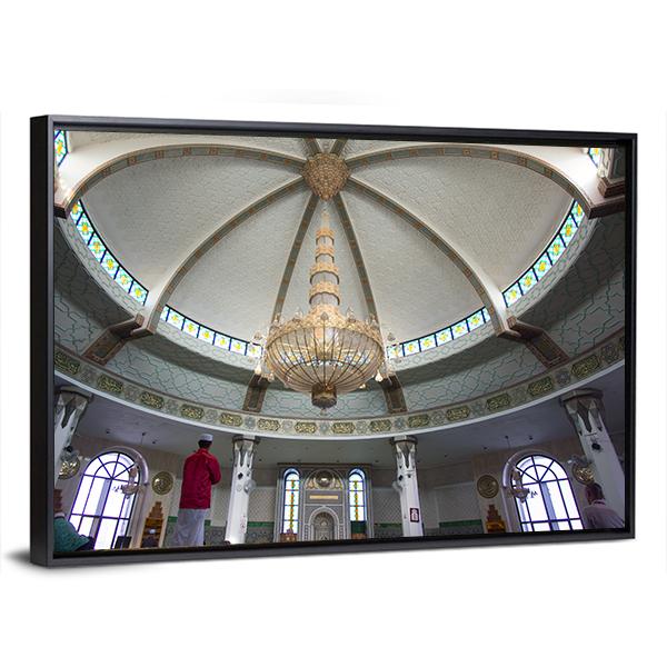 Ar Rahmah Mosque Jeddah Canvas Wall Art-3 Horizontal-Gallery Wrap-25" x 16"-Tiaracle