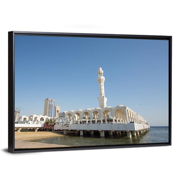 Ar Rahmah Mosque Jeddah Canvas Wall Art-3 Horizontal-Gallery Wrap-25" x 16"-Tiaracle