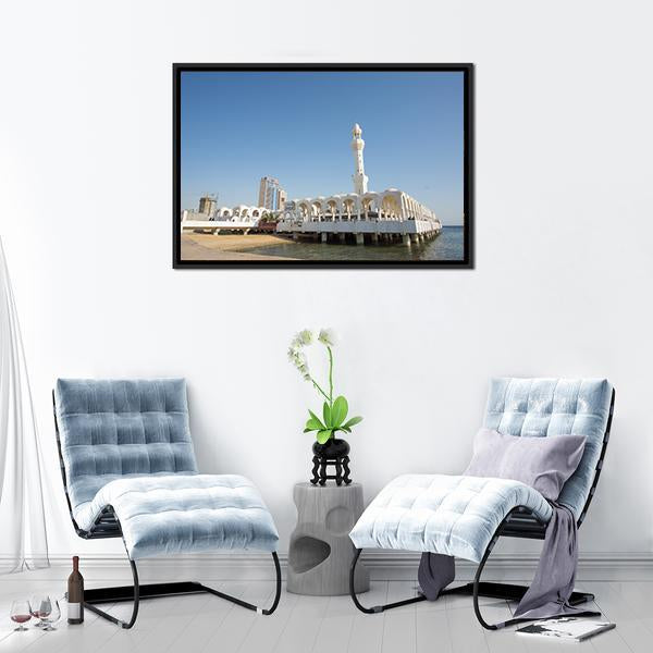 Ar Rahmah Mosque Jeddah Canvas Wall Art-3 Horizontal-Gallery Wrap-25" x 16"-Tiaracle