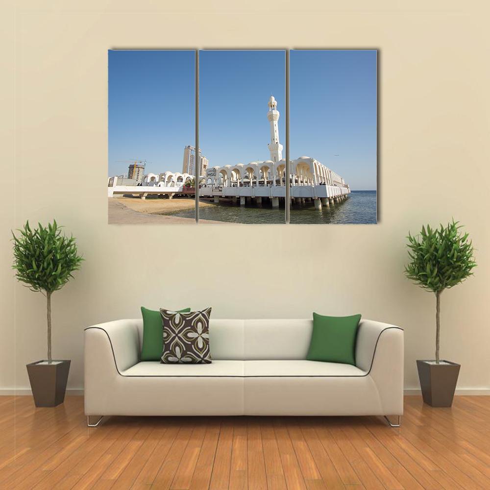 Ar Rahmah Mosque Jeddah Canvas Wall Art-3 Horizontal-Gallery Wrap-37" x 24"-Tiaracle