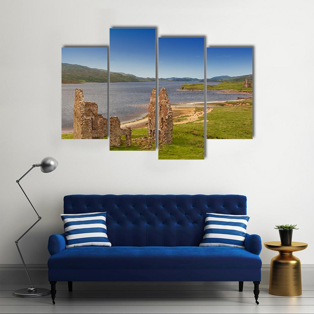 Ardvreck Castle Canvas Wall Art-4 Pop-Gallery Wrap-50" x 32"-Tiaracle