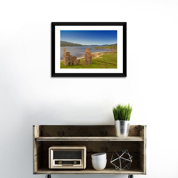Ardvreck Castle Canvas Wall Art-1 Piece-Framed Print-20" x 16"-Tiaracle