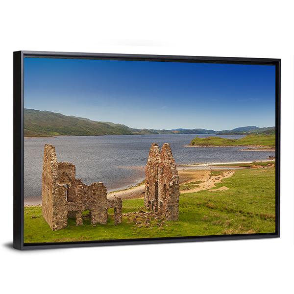 Ardvreck Castle Canvas Wall Art-3 Horizontal-Gallery Wrap-25" x 16"-Tiaracle