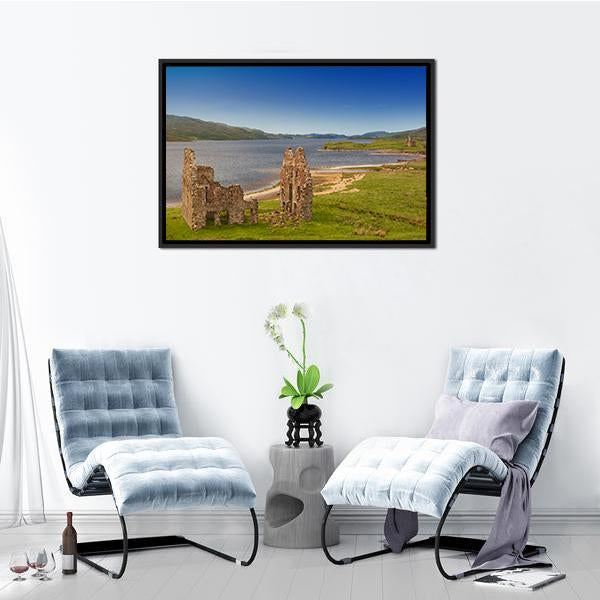Ardvreck Castle Canvas Wall Art-3 Horizontal-Gallery Wrap-25" x 16"-Tiaracle