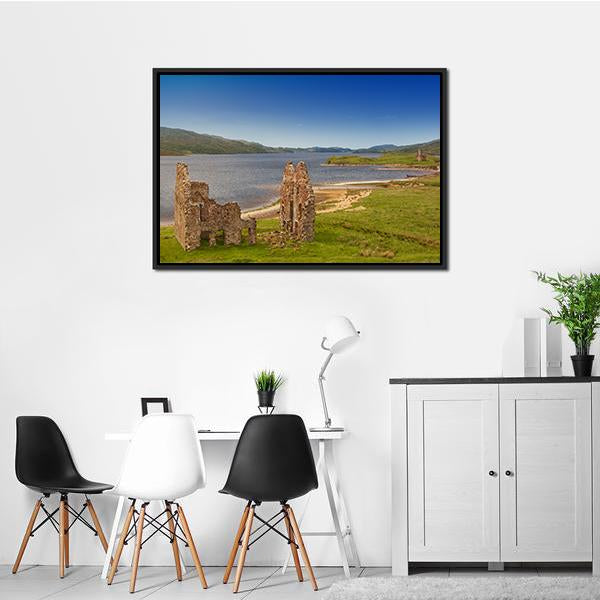 Ardvreck Castle Canvas Wall Art-3 Horizontal-Gallery Wrap-25" x 16"-Tiaracle