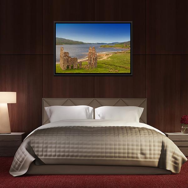 Ardvreck Castle Canvas Wall Art-3 Horizontal-Gallery Wrap-25" x 16"-Tiaracle