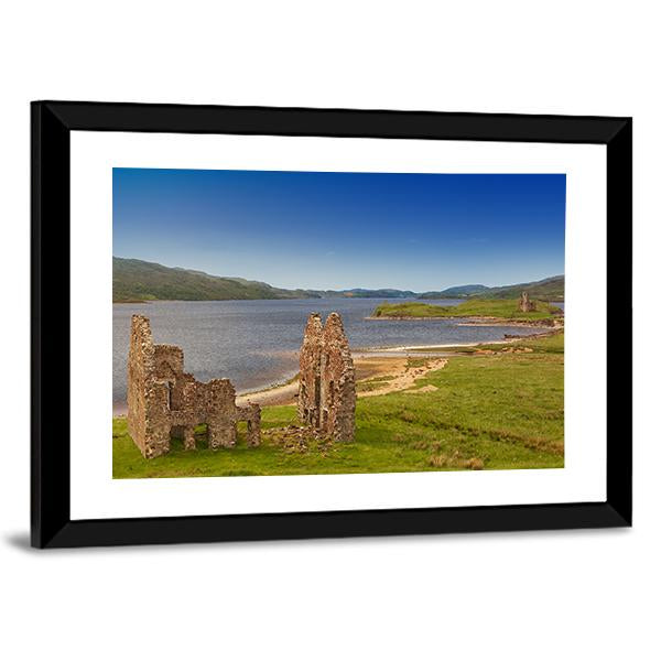 Ardvreck Castle Canvas Wall Art-3 Horizontal-Gallery Wrap-25" x 16"-Tiaracle
