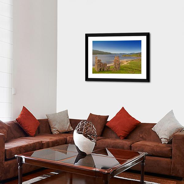 Ardvreck Castle Canvas Wall Art-3 Horizontal-Gallery Wrap-25" x 16"-Tiaracle