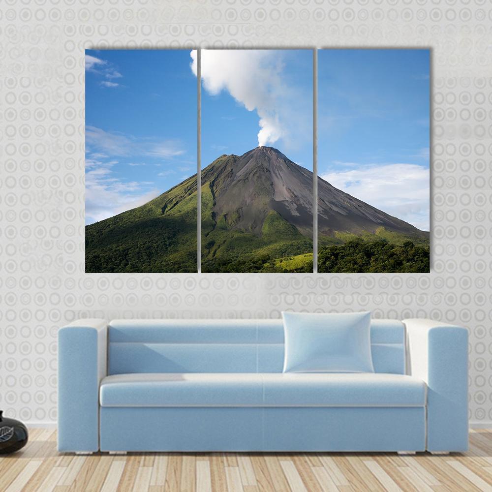 Arenal Volcano Costa Rica Canvas Wall Art-3 Horizontal-Gallery Wrap-37" x 24"-Tiaracle