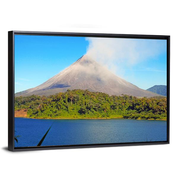 Arenal Volcano In Costa Rica Canvas Wall Art-3 Horizontal-Gallery Wrap-25" x 16"-Tiaracle