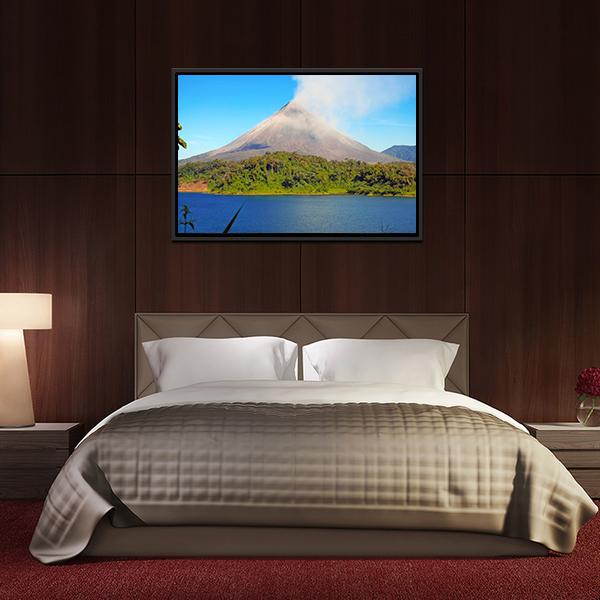 Arenal Volcano In Costa Rica Canvas Wall Art-3 Horizontal-Gallery Wrap-25" x 16"-Tiaracle