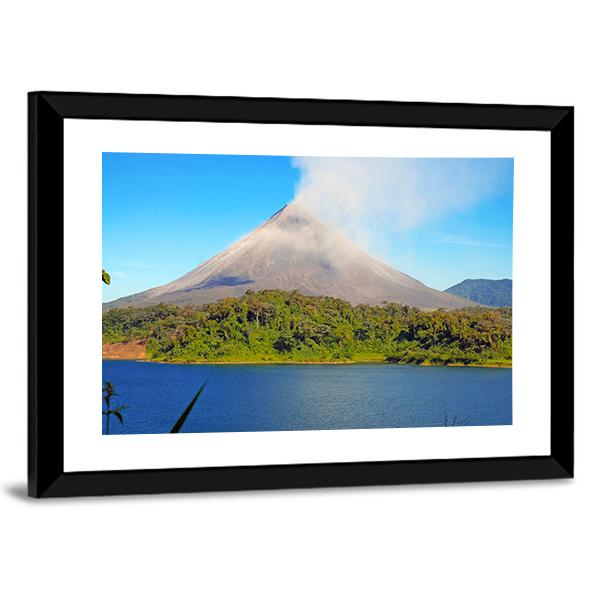 Arenal Volcano In Costa Rica Canvas Wall Art-3 Horizontal-Gallery Wrap-25" x 16"-Tiaracle