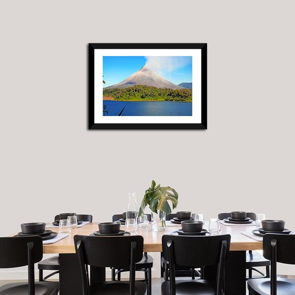 Arenal Volcano In Costa Rica Canvas Wall Art-3 Horizontal-Gallery Wrap-25" x 16"-Tiaracle