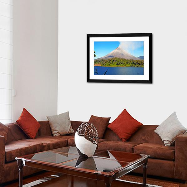 Arenal Volcano In Costa Rica Canvas Wall Art-3 Horizontal-Gallery Wrap-25" x 16"-Tiaracle