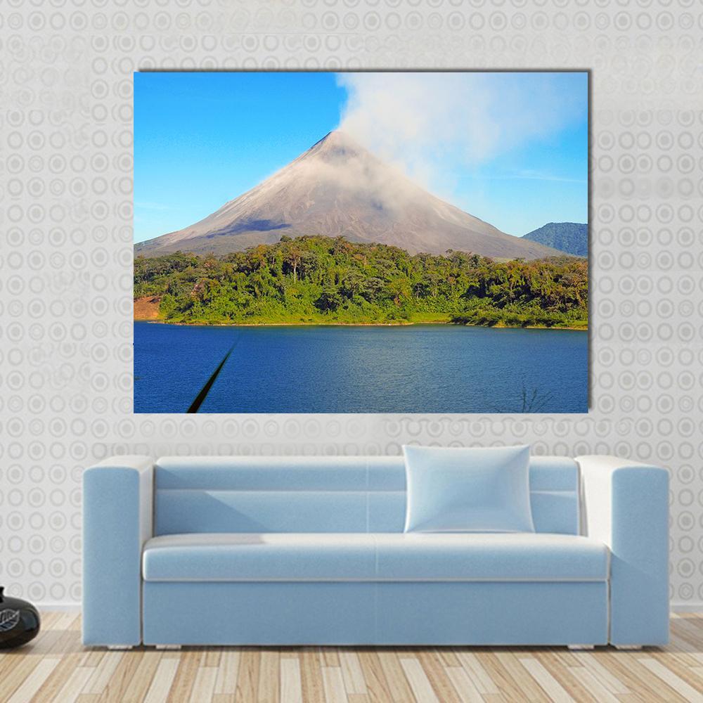 Arenal Volcano In Costa Rica Canvas Wall Art-1 Piece-Gallery Wrap-48" x 32"-Tiaracle