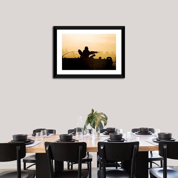 Soldier Preparing His Tank Canvas Wall Art-3 Horizontal-Gallery Wrap-25" x 16"-Tiaracle