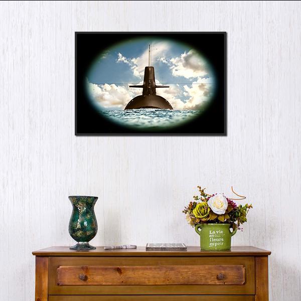 Army Weapon On Land Sea Canvas Wall Art-3 Horizontal-Gallery Wrap-25" x 16"-Tiaracle