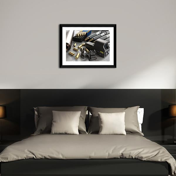 Assault Rifle Accessories Canvas Wall Art-3 Horizontal-Gallery Wrap-25" x 16"-Tiaracle