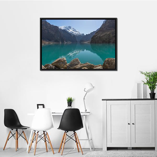 Attabad Lake In Gilgit Pakistan Canvas Wall Art-3 Horizontal-Gallery Wrap-25" x 16"-Tiaracle