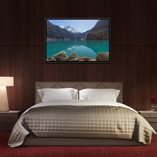 Attabad Lake In Gilgit Pakistan Canvas Wall Art-3 Horizontal-Gallery Wrap-25" x 16"-Tiaracle