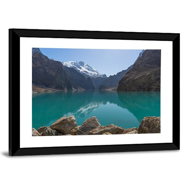 Attabad Lake In Gilgit Pakistan Canvas Wall Art-3 Horizontal-Gallery Wrap-25" x 16"-Tiaracle