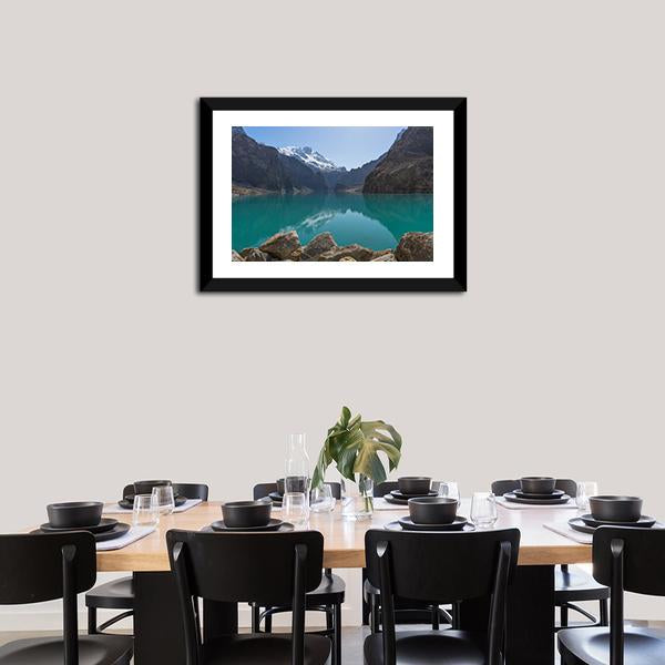 Attabad Lake In Gilgit Pakistan Canvas Wall Art-3 Horizontal-Gallery Wrap-25" x 16"-Tiaracle