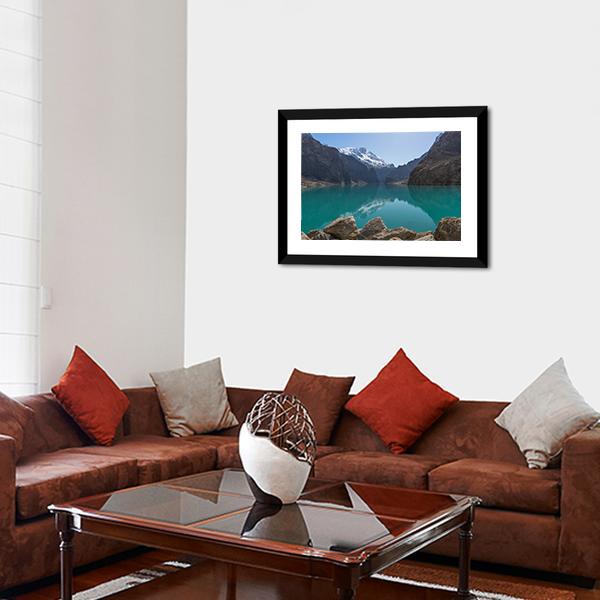 Attabad Lake In Gilgit Pakistan Canvas Wall Art-3 Horizontal-Gallery Wrap-25" x 16"-Tiaracle