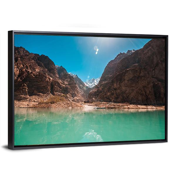 Attabad Lake Pakistan Canvas Wall Art-3 Horizontal-Gallery Wrap-25" x 16"-Tiaracle