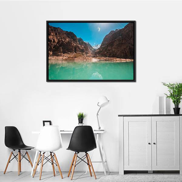 Attabad Lake Pakistan Canvas Wall Art-3 Horizontal-Gallery Wrap-25" x 16"-Tiaracle