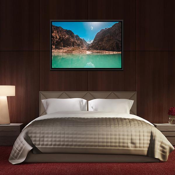 Attabad Lake Pakistan Canvas Wall Art-3 Horizontal-Gallery Wrap-25" x 16"-Tiaracle