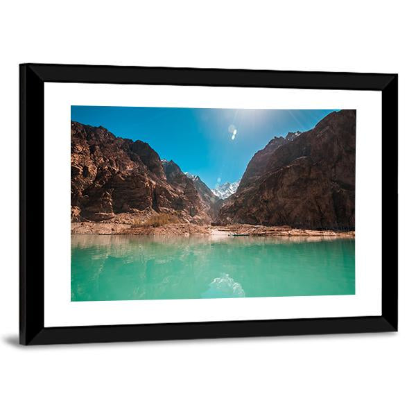 Attabad Lake Pakistan Canvas Wall Art-3 Horizontal-Gallery Wrap-25" x 16"-Tiaracle